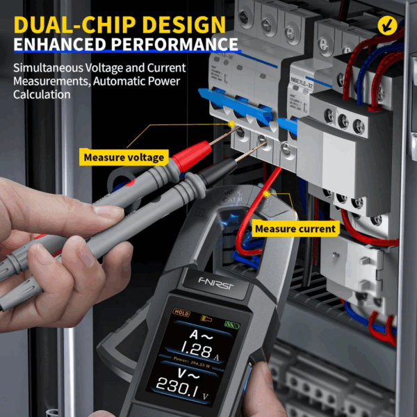 FNIRSI® DMC-100 DC AC Current Voltage Clamp Meter Digital Multimeter ดิจิตอล แคลมป์มิเตอร์ - Image 7